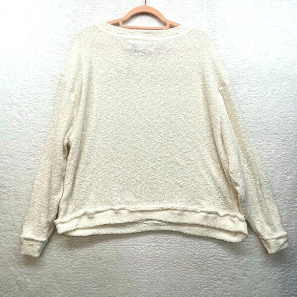 Free People Beach Sweater Womens Extra Small Cream Cozy Fall Minimalist Basic - Picture 2 of 11